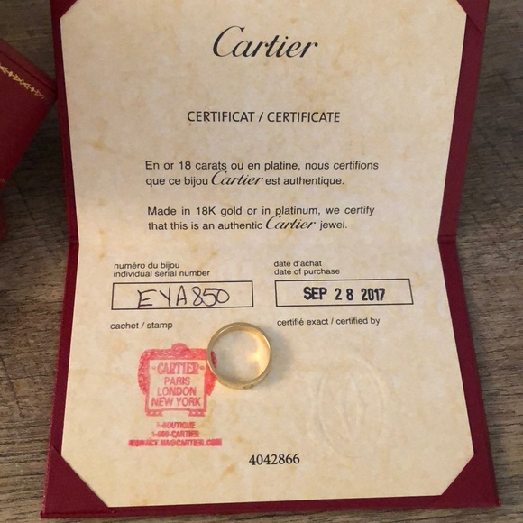 Sold! Cartier love wedding band - Picture 6 of 7